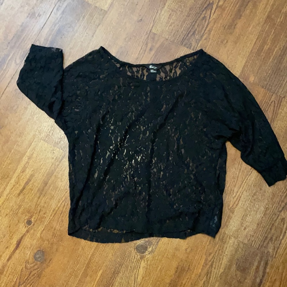 Black lace top